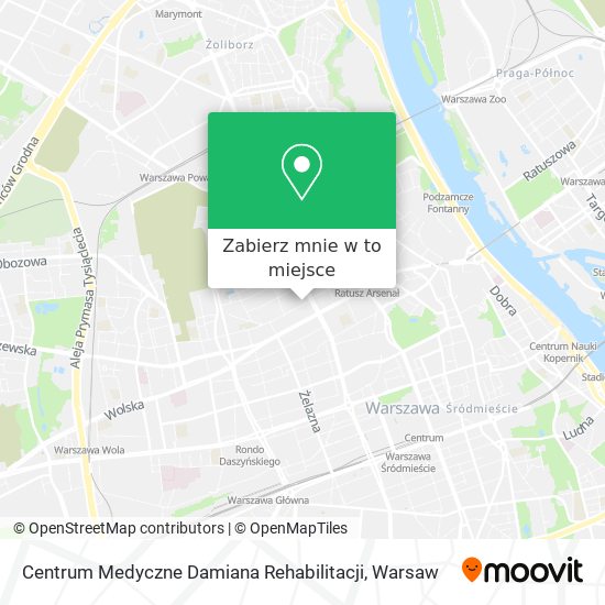 Mapa Centrum Medyczne Damiana Rehabilitacji