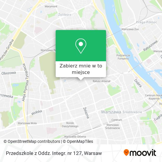 Mapa Przedszkole z Oddz. Integr. nr 127