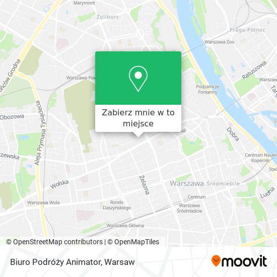 Mapa Biuro Podróży Animator