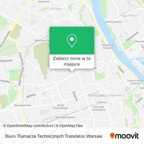 Mapa Biuro Tłumacze Technicznych Translator