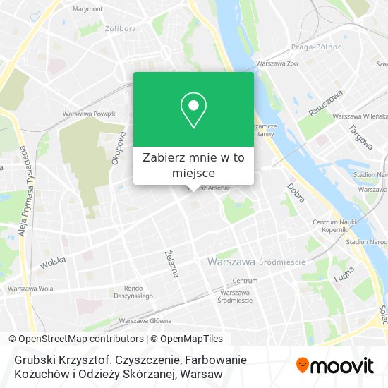 Mapa Grubski Krzysztof. Czyszczenie, Farbowanie Kożuchów i Odzieży Skórzanej