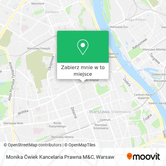 Mapa Monika Ćwiek Kancelaria Prawna M&C