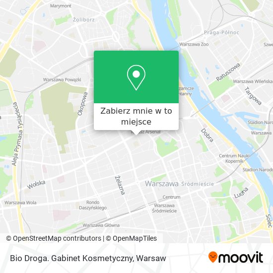 Mapa Bio Droga. Gabinet Kosmetyczny