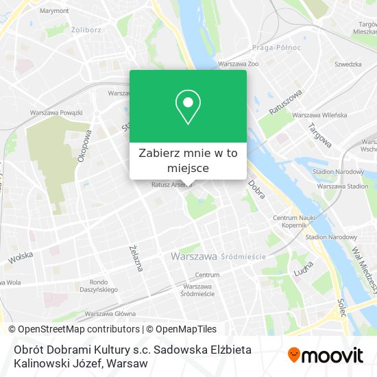 Mapa Obrót Dobrami Kultury s.c. Sadowska Elżbieta Kalinowski Józef