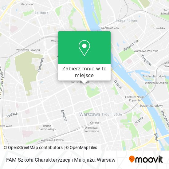 Mapa FAM Szkoła Charakteryzacji i Makijażu