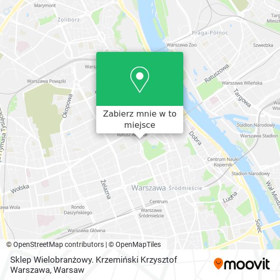 Mapa Sklep Wielobranżowy. Krzemiński Krzysztof Warszawa