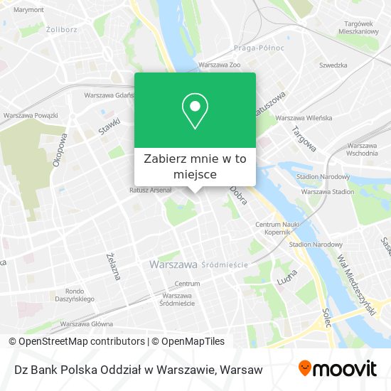 Mapa Dz Bank Polska Oddział w Warszawie