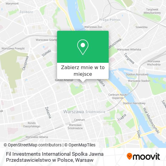 Mapa Fil Investments International Spolka Jawna Przedstawicielstwo w Polsce