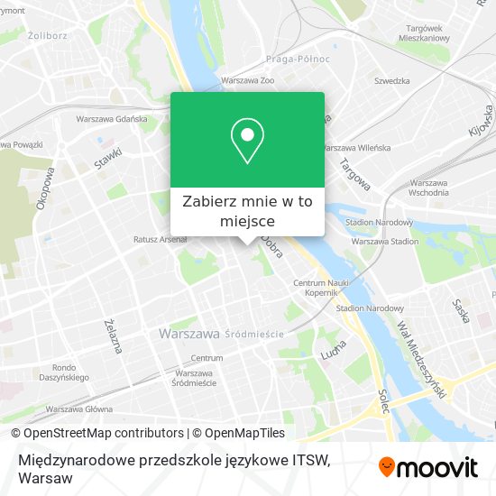 Mapa Międzynarodowe przedszkole językowe ITSW