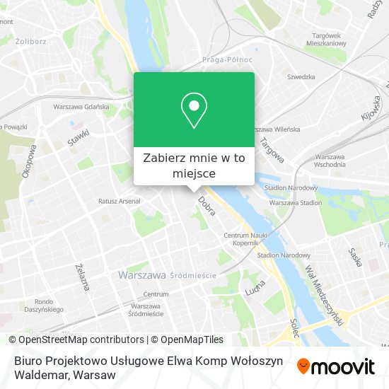 Mapa Biuro Projektowo Usługowe Elwa Komp Wołoszyn Waldemar