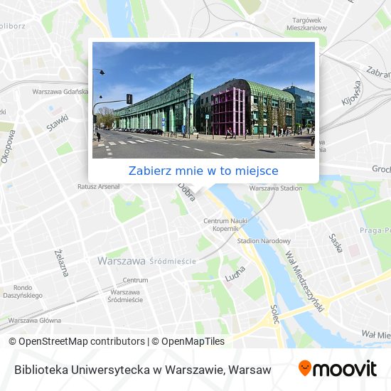 Mapa Biblioteka Uniwersytecka w Warszawie