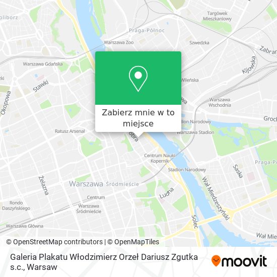 Mapa Galeria Plakatu Włodzimierz Orzeł Dariusz Zgutka s.c.