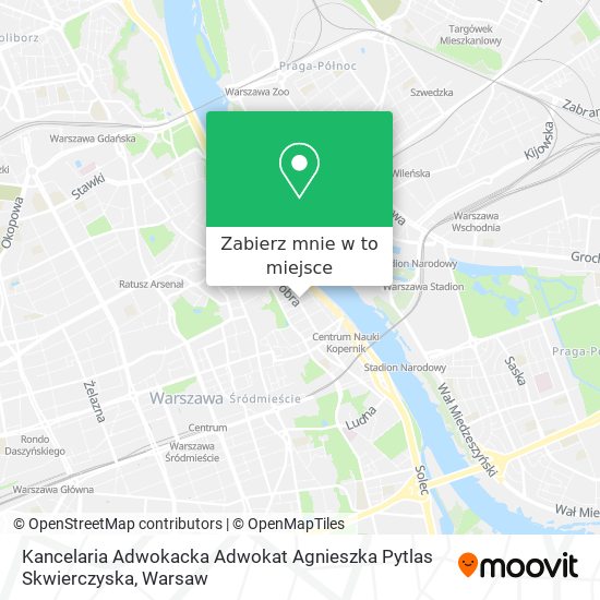 Mapa Kancelaria Adwokacka Adwokat Agnieszka Pytlas Skwierczyska