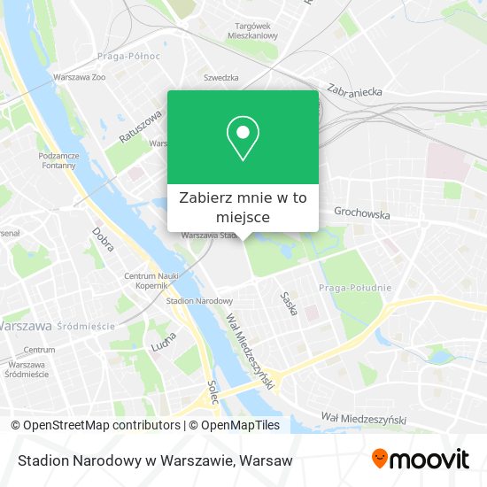 Mapa Stadion Narodowy w Warszawie