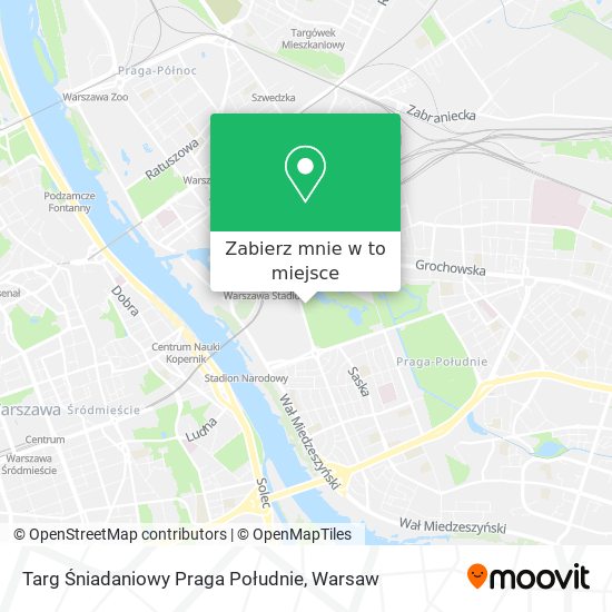 Mapa Targ Śniadaniowy Praga Południe