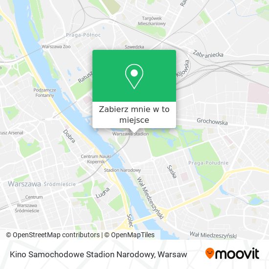 Mapa Kino Samochodowe Stadion Narodowy