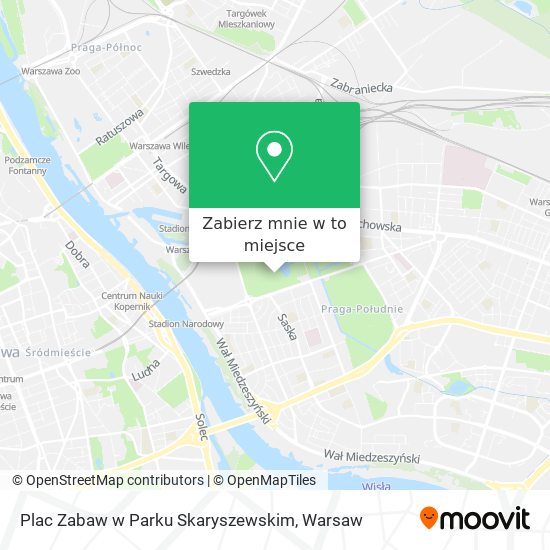 Mapa Plac Zabaw w Parku Skaryszewskim