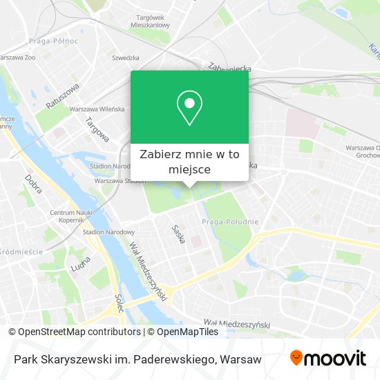 Mapa Park Skaryszewski im. Paderewskiego