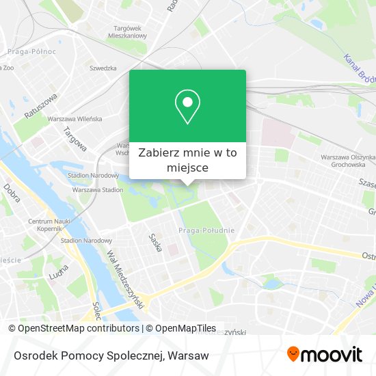 Mapa Osrodek Pomocy Spolecznej