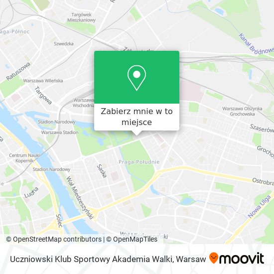 Mapa Uczniowski Klub Sportowy Akademia Walki