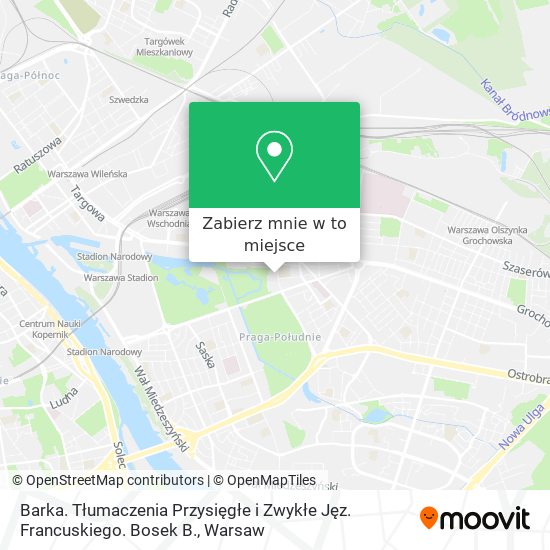 Mapa Barka. Tłumaczenia Przysięgłe i Zwykłe Jęz. Francuskiego. Bosek B.