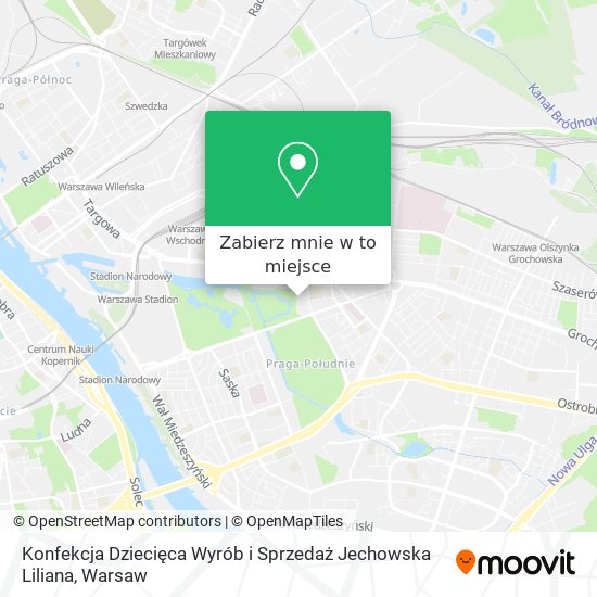 Mapa Konfekcja Dziecięca Wyrób i Sprzedaż Jechowska Liliana