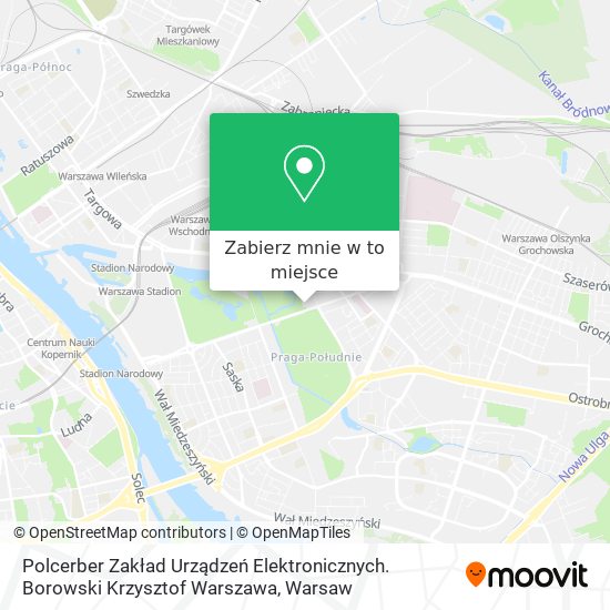 Mapa Polcerber Zakład Urządzeń Elektronicznych. Borowski Krzysztof Warszawa