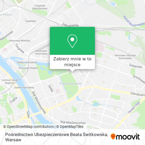 Mapa Pośrednictwo Ubezpieczeniowe Beata Świtkowska