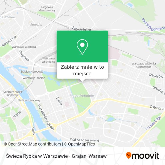 Mapa Świeża Rybka w Warszawie - Grajan