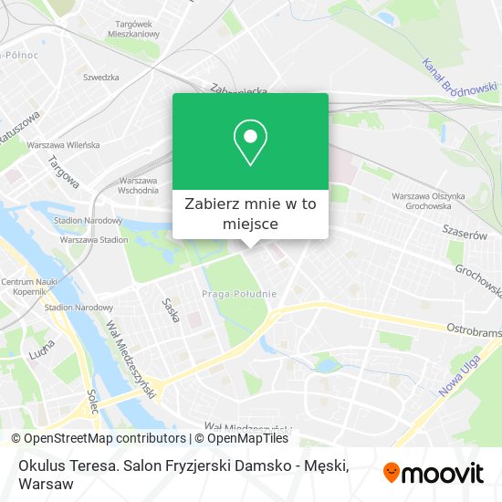 Mapa Okulus Teresa. Salon Fryzjerski Damsko - Męski