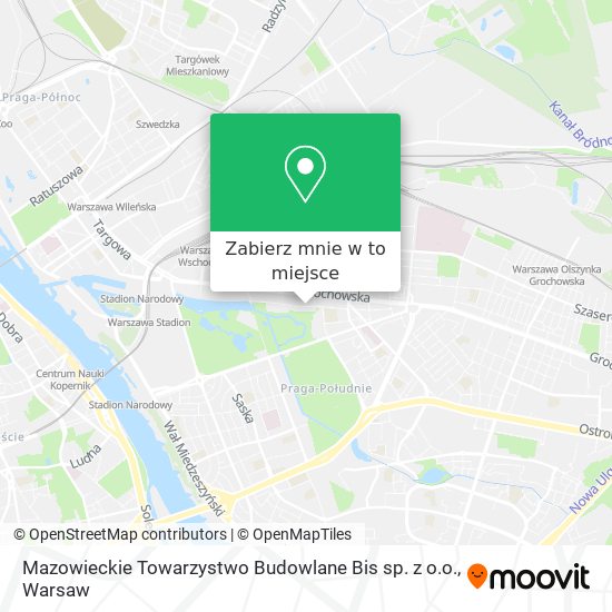 Mapa Mazowieckie Towarzystwo Budowlane Bis sp. z o.o.