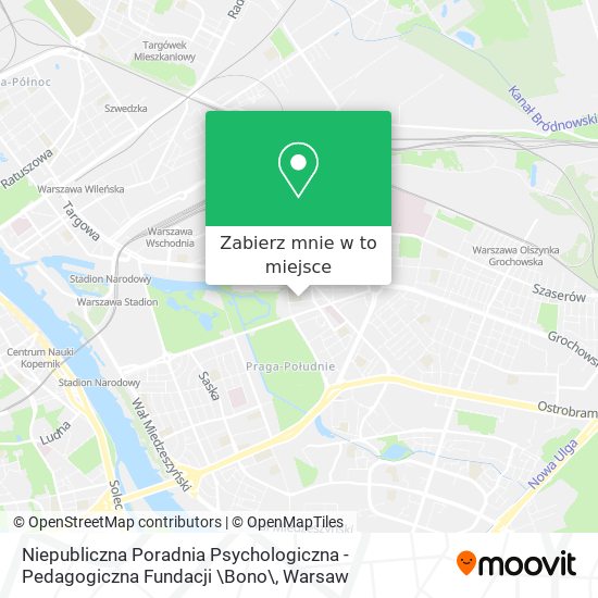 Mapa Niepubliczna Poradnia Psychologiczna -Pedagogiczna Fundacji \Bono\