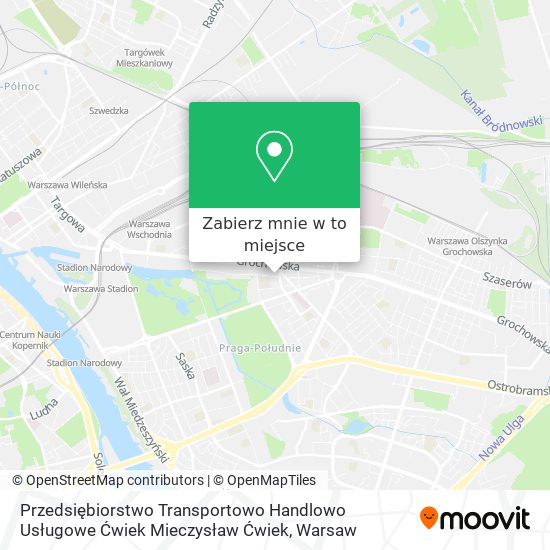 Mapa Przedsiębiorstwo Transportowo Handlowo Usługowe Ćwiek Mieczysław Ćwiek