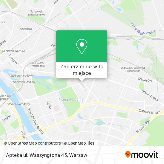 Mapa Apteka ul. Waszyngtona 45