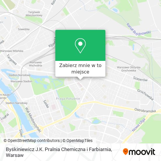 Mapa Byśkiniewicz J.K. Pralnia Chemiczna i Farbiarnia