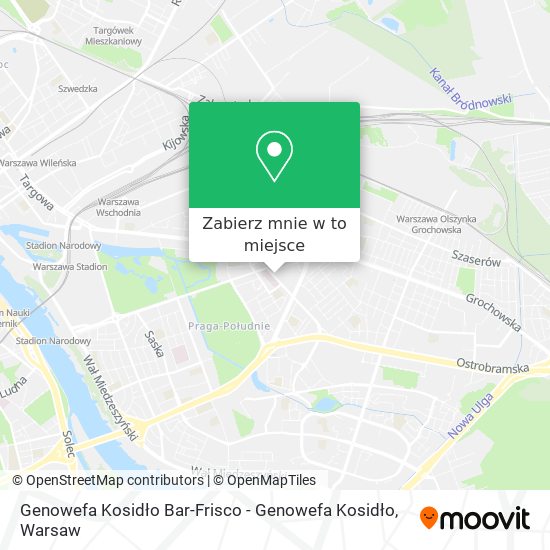 Mapa Genowefa Kosidło Bar-Frisco - Genowefa Kosidło