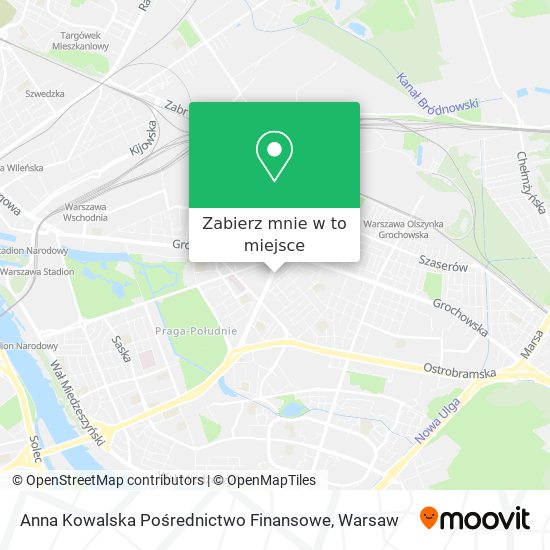 Mapa Anna Kowalska Pośrednictwo Finansowe