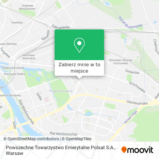 Mapa Powszechne Towarzystwo Emerytalne Polsat S.A.