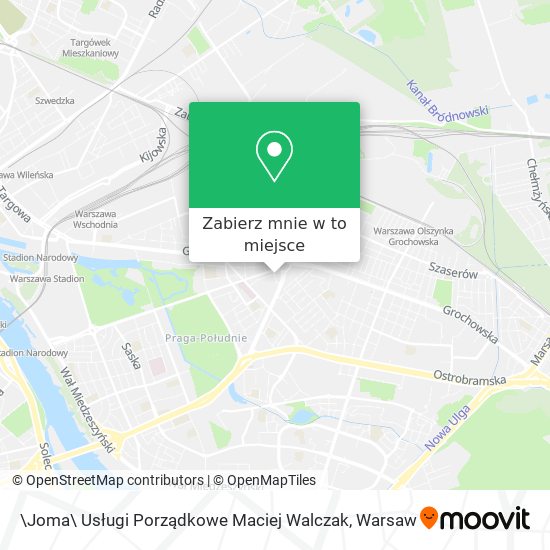 Mapa \Joma\ Usługi Porządkowe Maciej Walczak