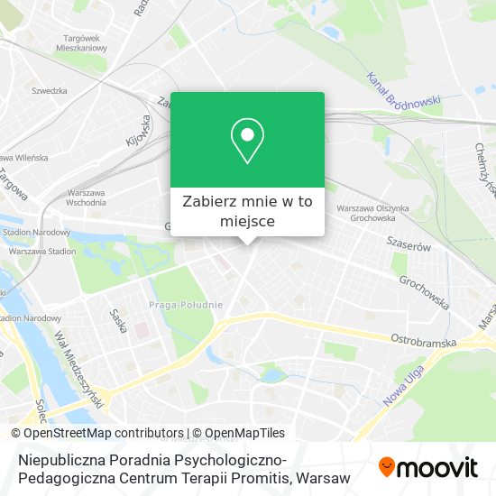 Mapa Niepubliczna Poradnia Psychologiczno-Pedagogiczna Centrum Terapii Promitis