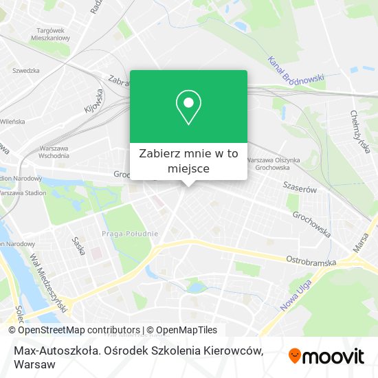 Mapa Max-Autoszkoła. Ośrodek Szkolenia Kierowców