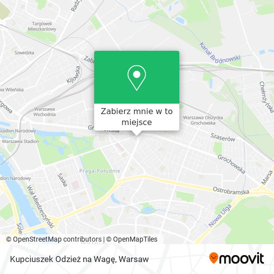 Mapa Kupciuszek Odzież na Wagę