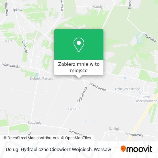 Mapa Usługi Hydrauliczne Ciećwierz Wojciech