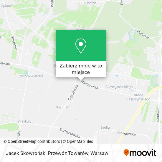 Mapa Jacek Skowroński Przewóz Towarów