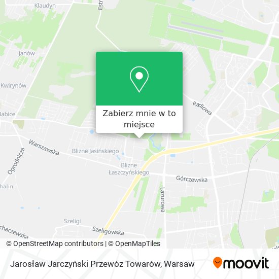 Mapa Jarosław Jarczyński Przewóz Towarów