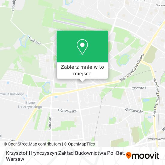 Mapa Krzysztof Hrynczyszyn Zakład Budownictwa Pol-Bet