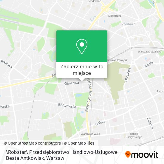 Mapa \Robstar\ Przedsiębiorstwo Handlowo-Usługowe Beata Antkowiak