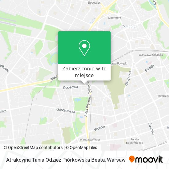 Mapa Atrakcyjna Tania Odzież Piórkowska Beata