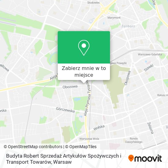 Mapa Budyta Robert Sprzedaż Artykułów Spożywczych i Transport Towarów