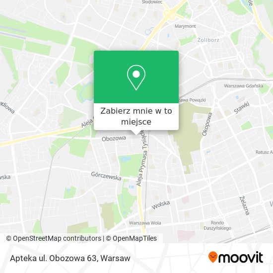 Mapa Apteka ul. Obozowa 63